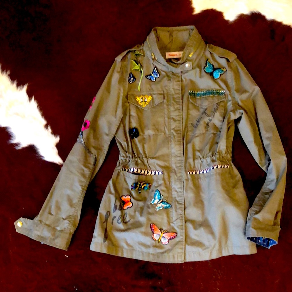 Desigual Army embellished 38/Small jacket